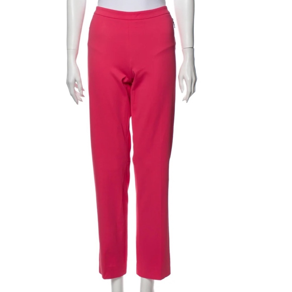 VDP Collection mid rise Straight Leg knit Pants with exposed zipper details - Picture 1 of 12